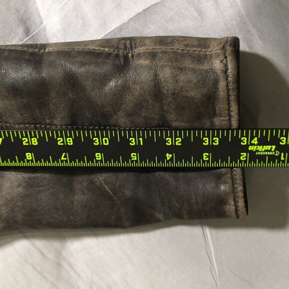 Marc New York Mens Mens Moto Leather Jaket Size XL Full Zip Biker Quilted Brown - Picture 11 of 16